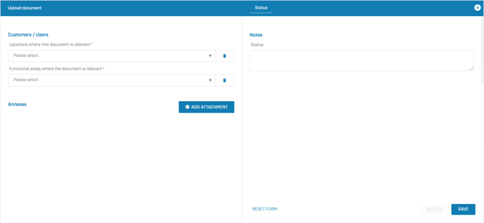 data areas of the input mask file manager